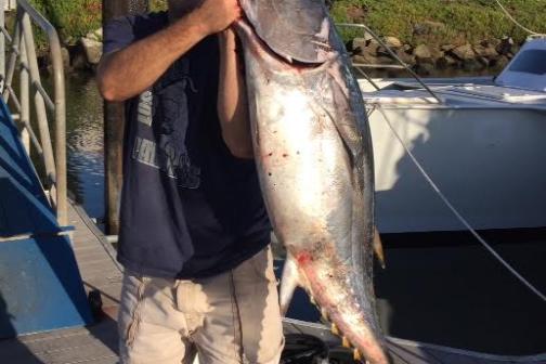 Matt at dock-bluefin