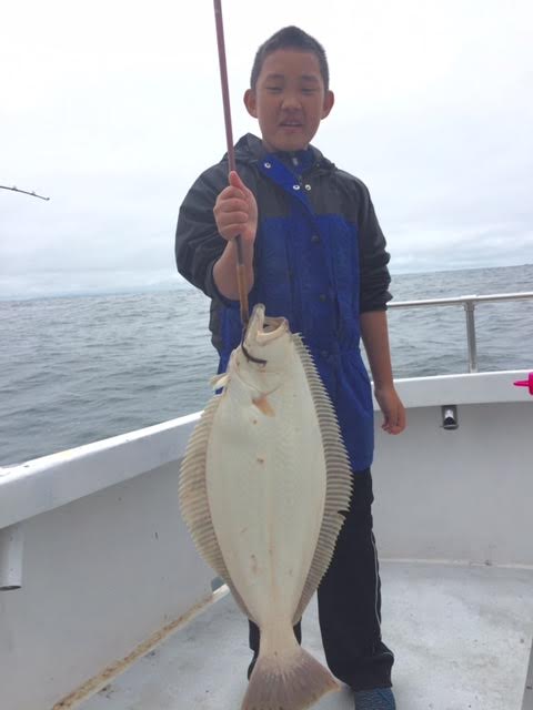Evan with halibut Evan with halibut