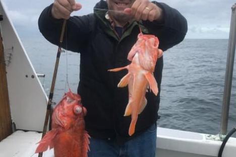 Allen with 2 rockfish